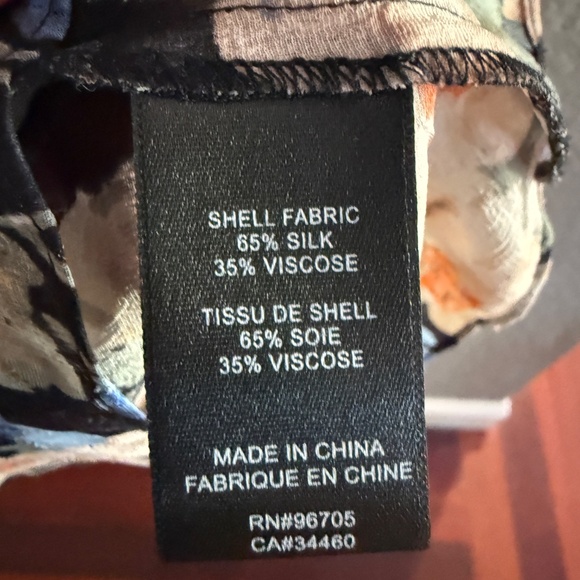 Rebecca Taylor Silk Blend Floral Blouse – Women’s Size 10 – Black Multicolor EUC - Picture 2 of 4